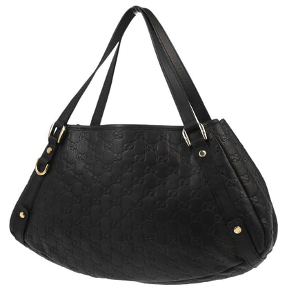 Gucci Black Leather Guccissima Abbey D-ring Tote Bag