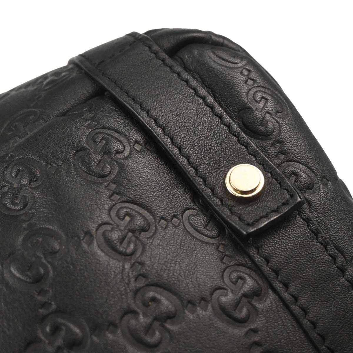 Gucci Black Leather Guccissima Abbey D-ring Tote Bag