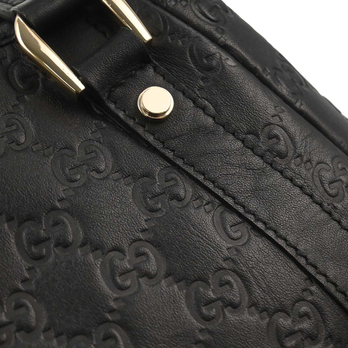 Gucci Black Leather Guccissima Abbey D-ring Tote Bag