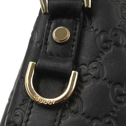 Gucci Black Leather Guccissima Abbey D-ring Tote Bag