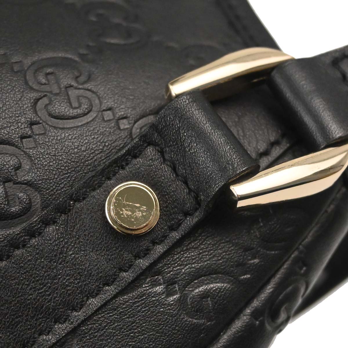 Gucci Black Leather Guccissima Abbey D-ring Tote Bag