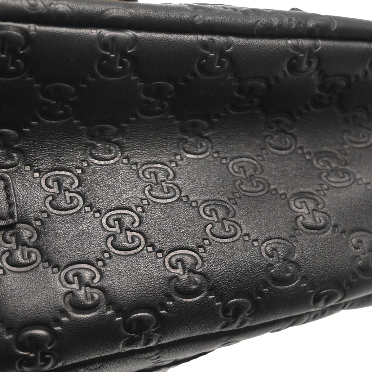 Gucci Black Leather Guccissima Abbey D-ring Tote Bag