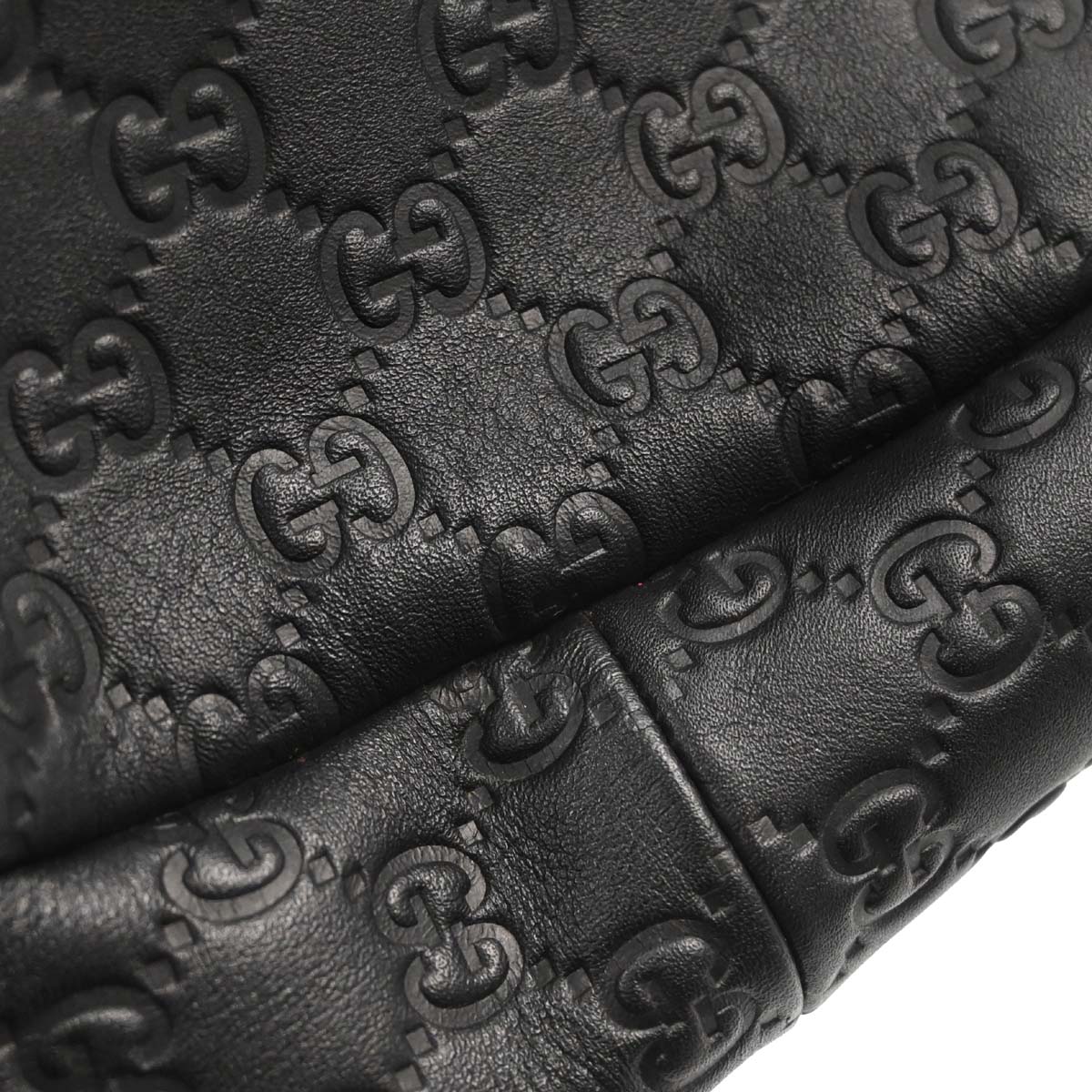 Gucci Black Leather Guccissima Abbey D-ring Tote Bag