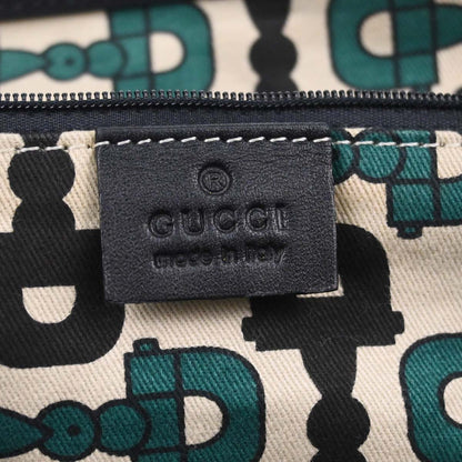 Gucci Black Leather Guccissima Abbey D-ring Tote Bag