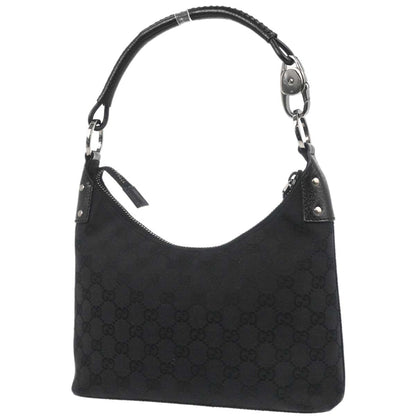 Gucci Black Canvas GG Hobo Handbag