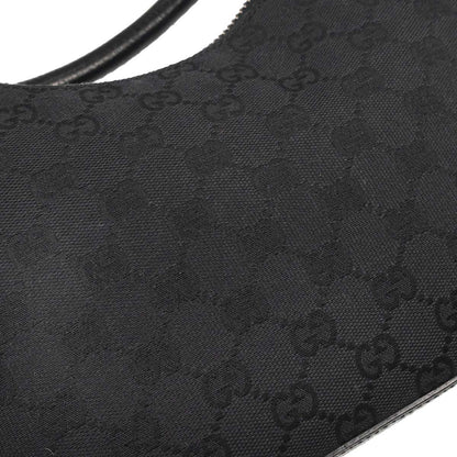 Gucci Black Canvas GG Hobo Handbag