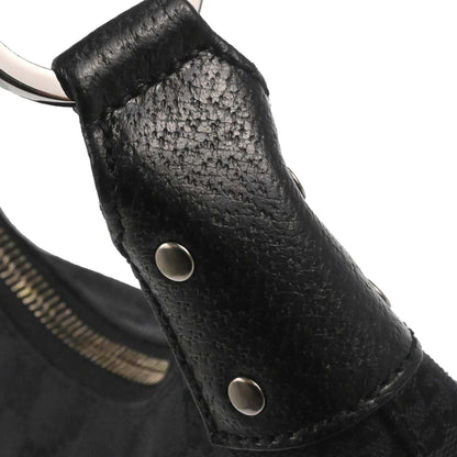 Gucci Black Canvas GG Hobo Handbag