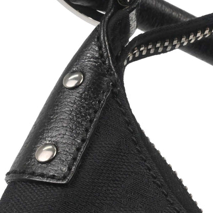 Gucci Black Canvas GG Hobo Handbag