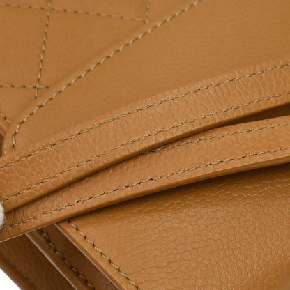 Chanel 2017-2018 Brown Caviar CC Box Flap Bag Shoulder Bag