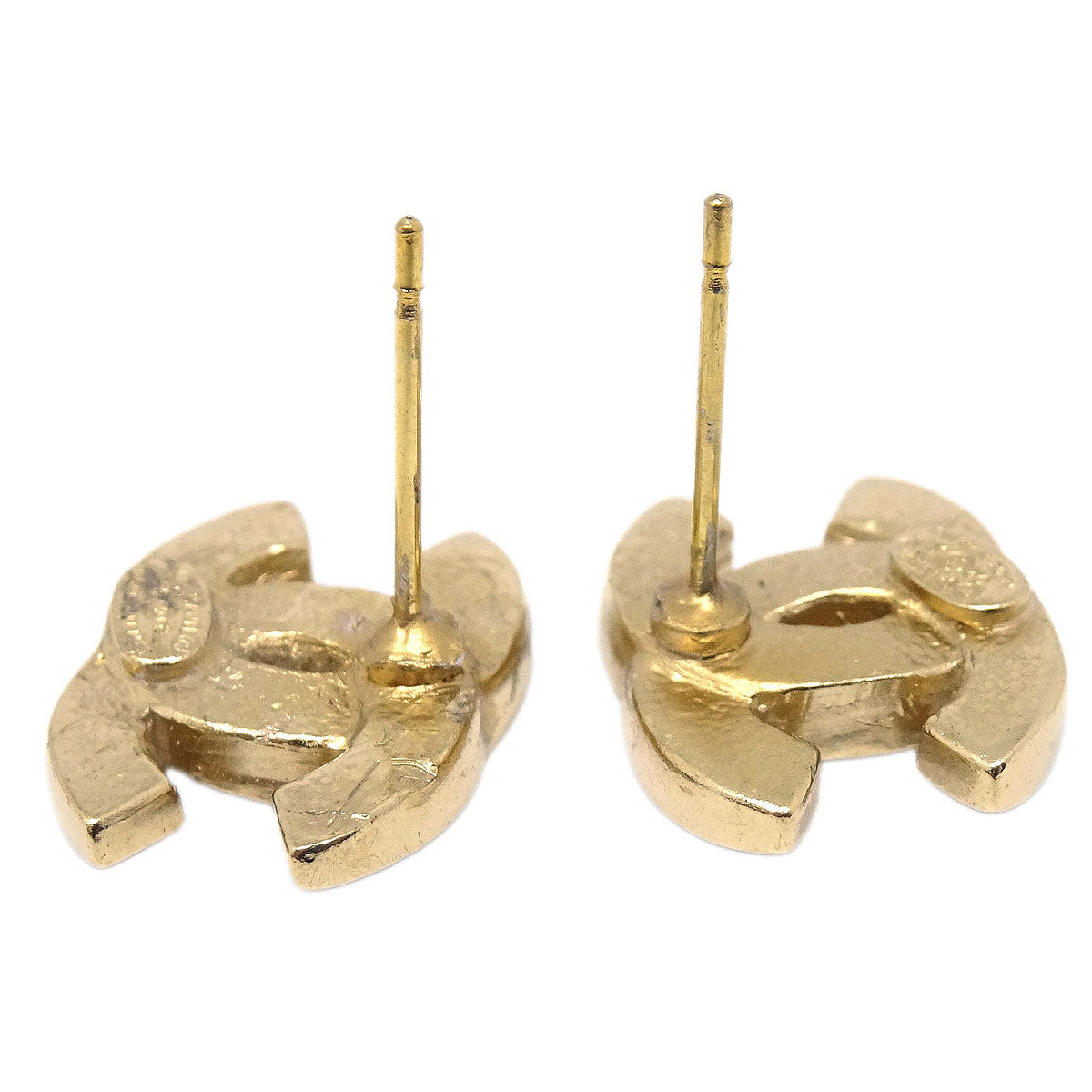 Chanel CC Pierced Earrings Black 02A