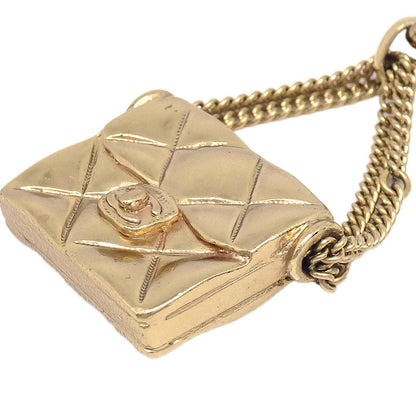Chanel CC Handbag Motif Dangle Clip-On Earrings Gold 02P