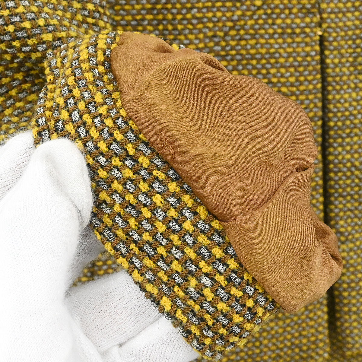 Chanel 1996 Setup Suit Jacket Skirt Tweed Brown #36