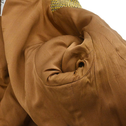 Chanel 1996 Setup Suit Jacket Skirt Tweed Brown #36