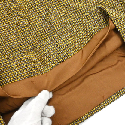Chanel 1996 Setup Suit Jacket Skirt Tweed Brown #36