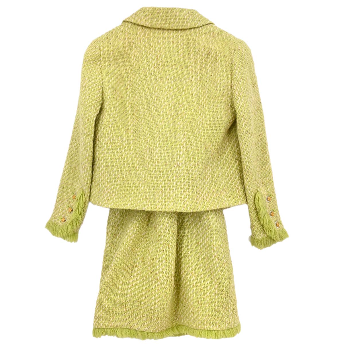 Chanel 1993 Setup Suit Jacket Sleeveless Dress Green #34