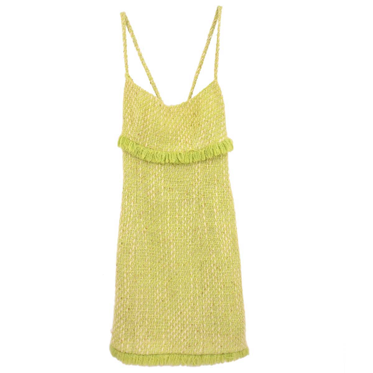 Chanel 1993 Setup Suit Jacket Sleeveless Dress Green #34