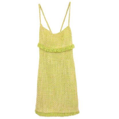 Chanel 1993 Setup Suit Jacket Sleeveless Dress Green #34