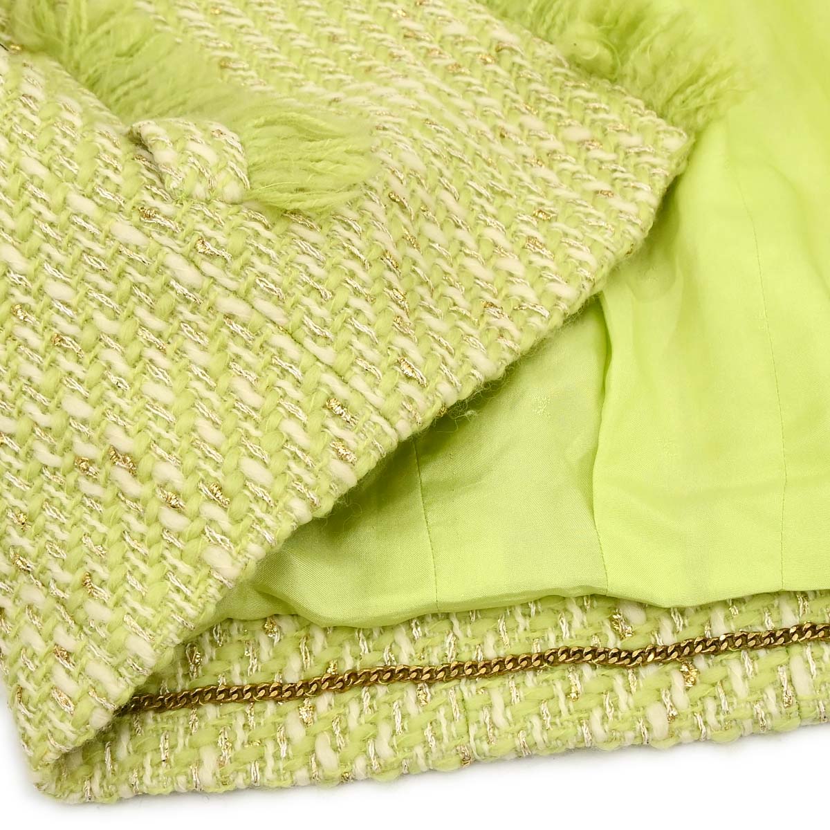 Chanel 1993 Setup Suit Jacket Sleeveless Dress Green #34