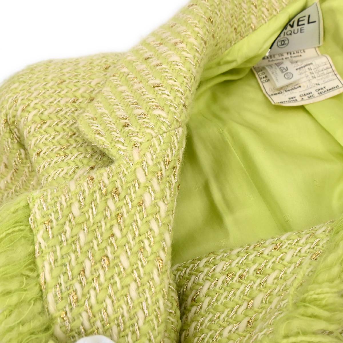 Chanel 1993 Setup Suit Jacket Sleeveless Dress Green #34