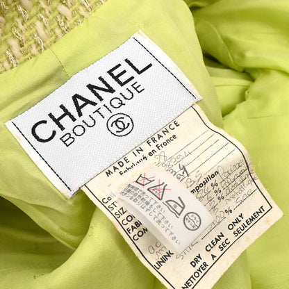 Chanel 1993 Setup Suit Jacket Sleeveless Dress Green #34