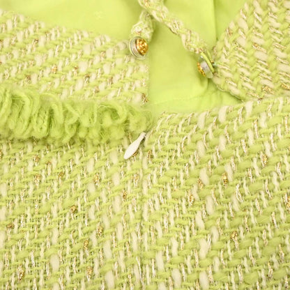 Chanel 1993 Setup Suit Jacket Sleeveless Dress Green #34