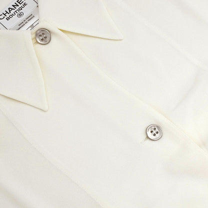 Chanel 1998 Chanel Sleeveless Long Vest Dress White #38