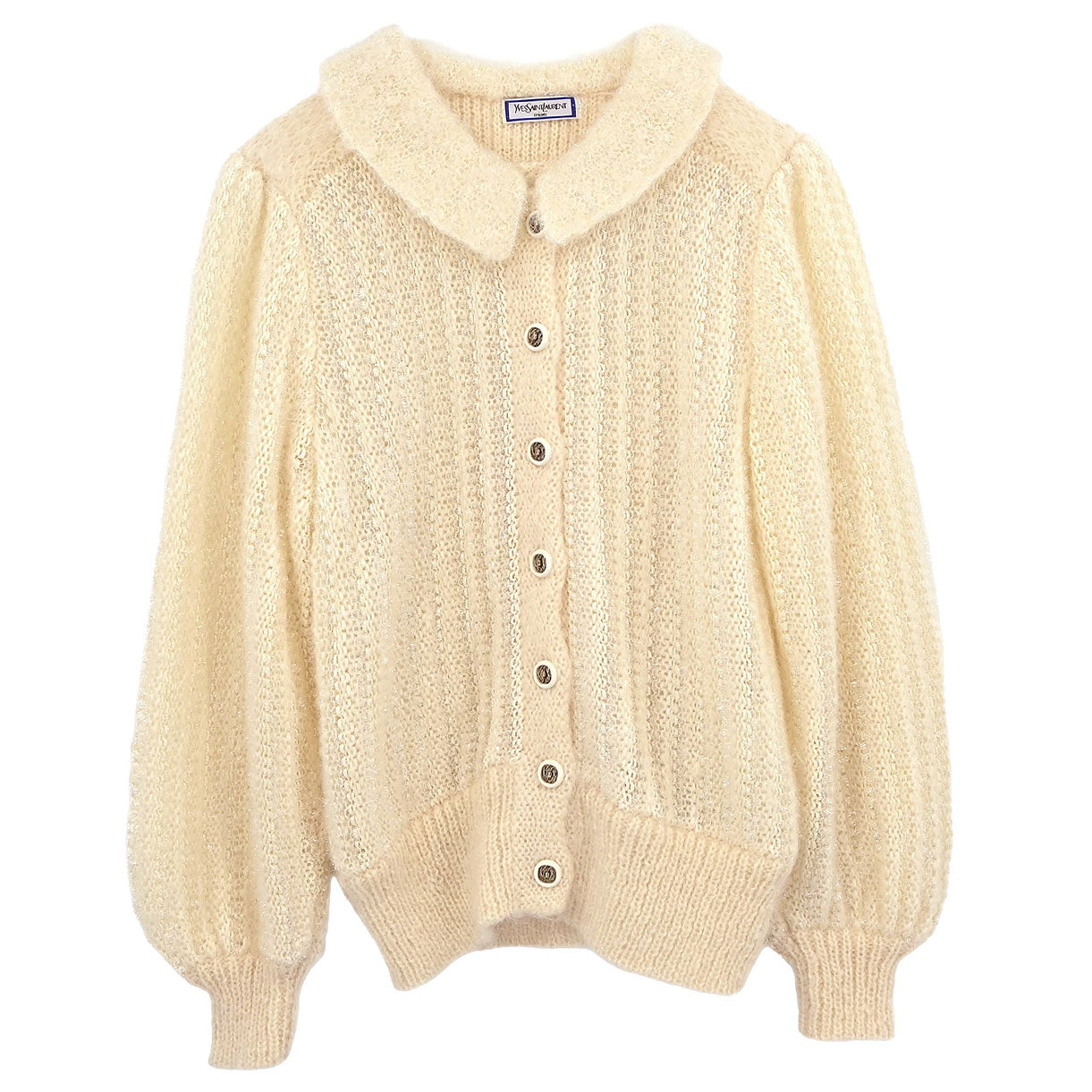 Yves Saint Laurent Single Breasted Jacket Ivory #M