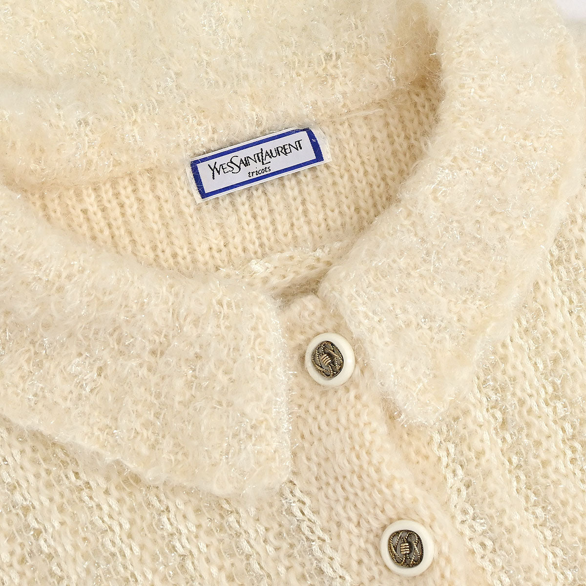 Yves Saint Laurent Single Breasted Jacket Ivory #M