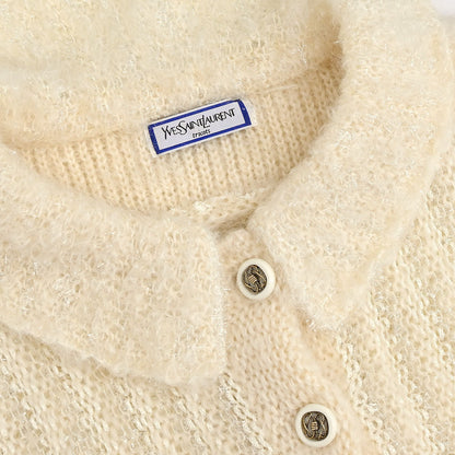 Yves Saint Laurent Single Breasted Jacket Ivory #M