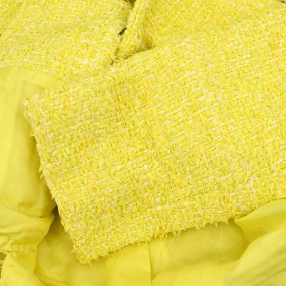 Chanel 2011-2012 Single Breasted Jacket Tweed Yellow #36