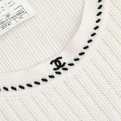Chanel 1996 Sleeveless Top White #36