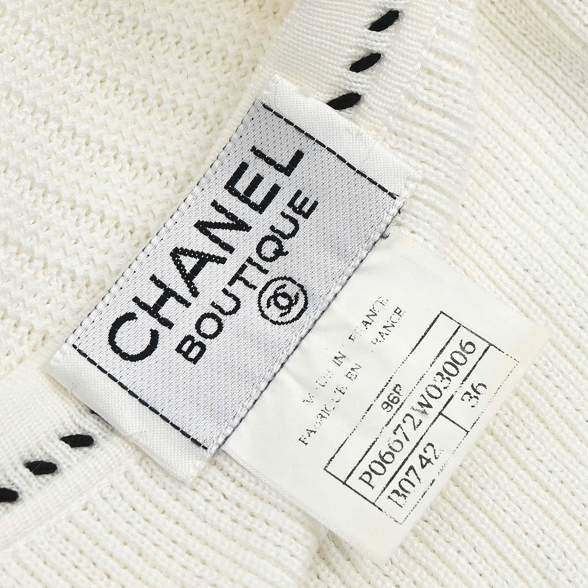 Chanel 1996 Sleeveless Top White #36