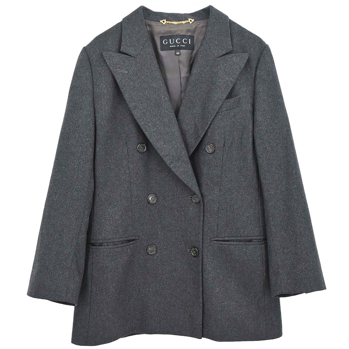 Gucci Double Breasted Jacket Gray #42