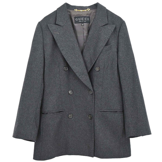 Gucci Double Breasted Jacket Gray #42