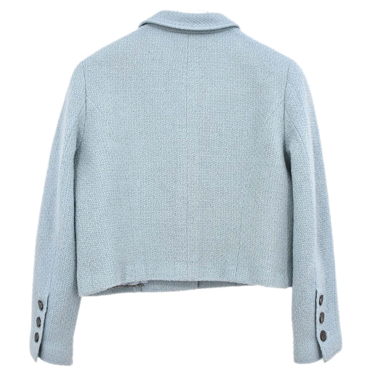 Chanel 1997 Single Breasted Jacket Light Blue #42