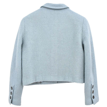 Chanel 1997 Single Breasted Jacket Light Blue #42