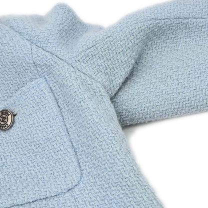 Chanel 1997 Single Breasted Jacket Light Blue #42