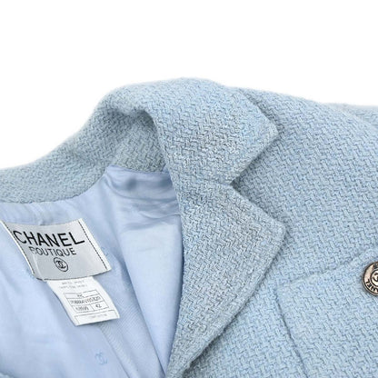 Chanel 1997 Single Breasted Jacket Light Blue #42