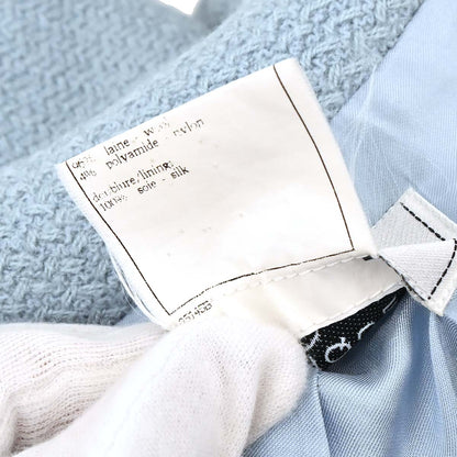 Chanel 1997 Single Breasted Jacket Light Blue #42