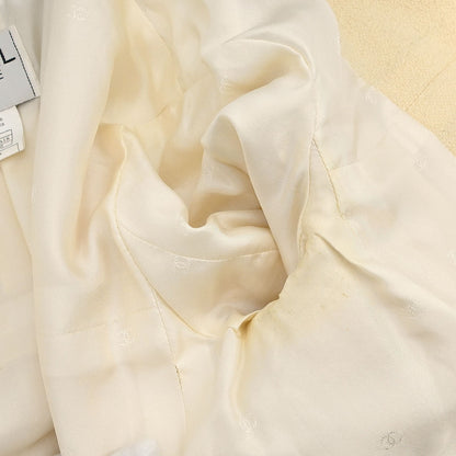 Chanel 1996 Single Breasted Jacket Ivory #42