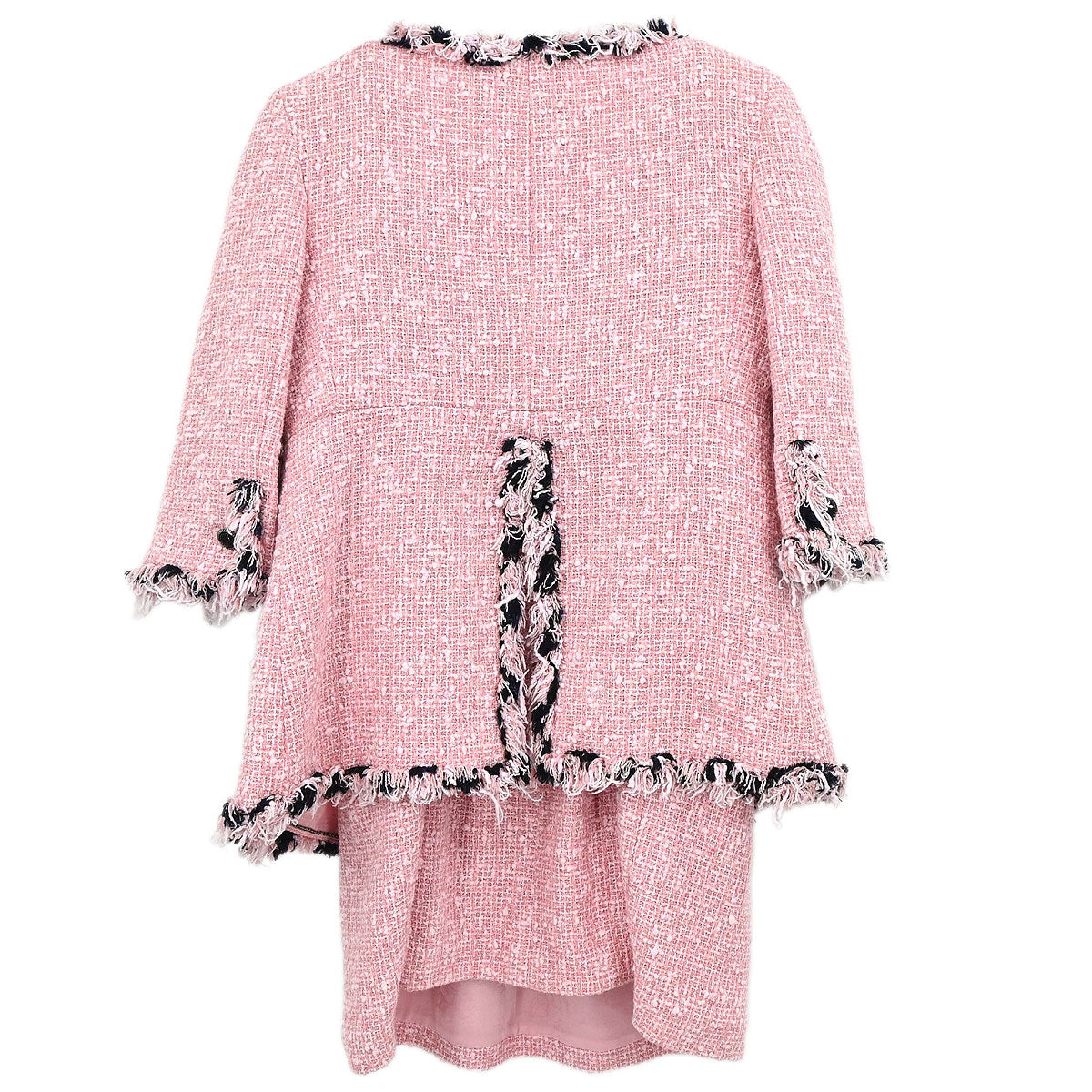 Chanel 2007 Setup Suit Jacket Mini Dress Tweed Pink #38