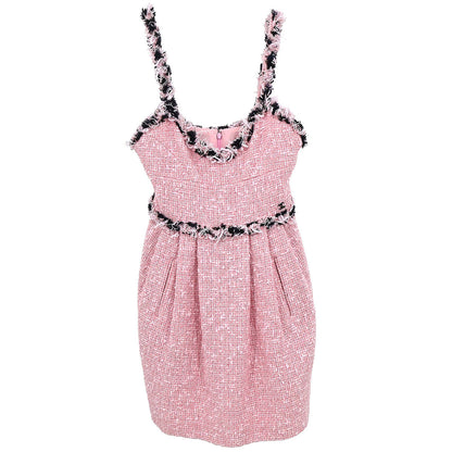 Chanel 2007 Setup Suit Jacket Mini Dress Tweed Pink #38