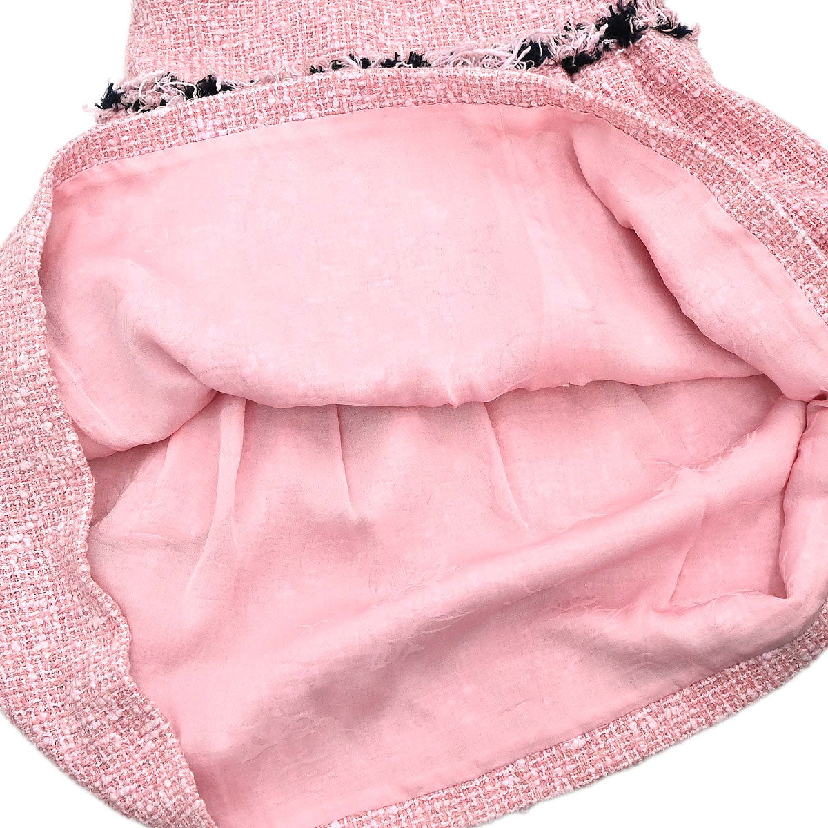 Chanel 2007 Setup Suit Jacket Mini Dress Tweed Pink #38
