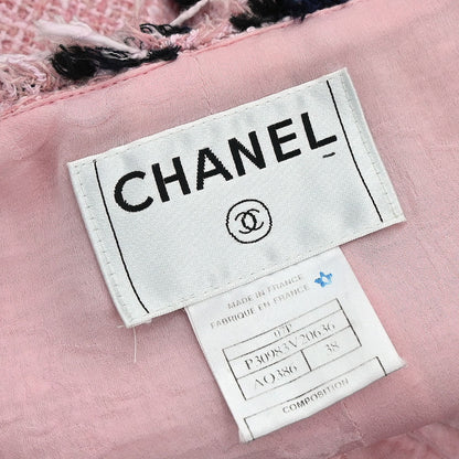 Chanel 2007 Setup Suit Jacket Mini Dress Tweed Pink #38