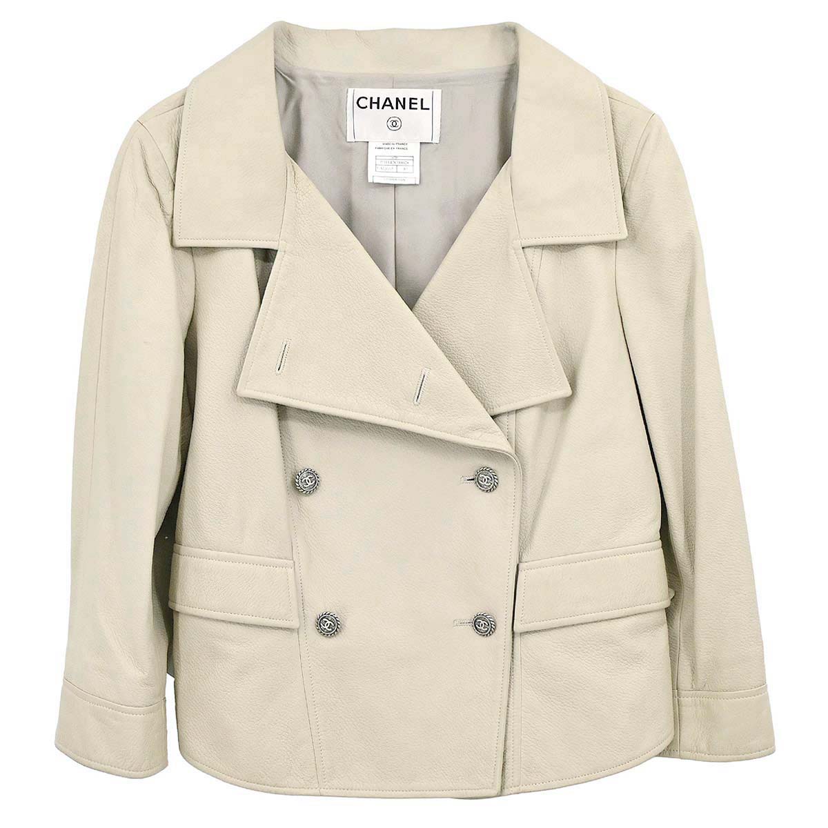 Chanel 2007 Double Breasted Jacket Ivory #40