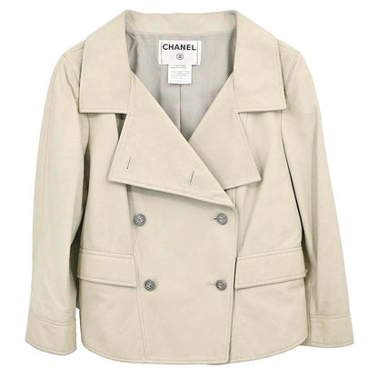 Chanel 2007 Double Breasted Jacket Ivory #40