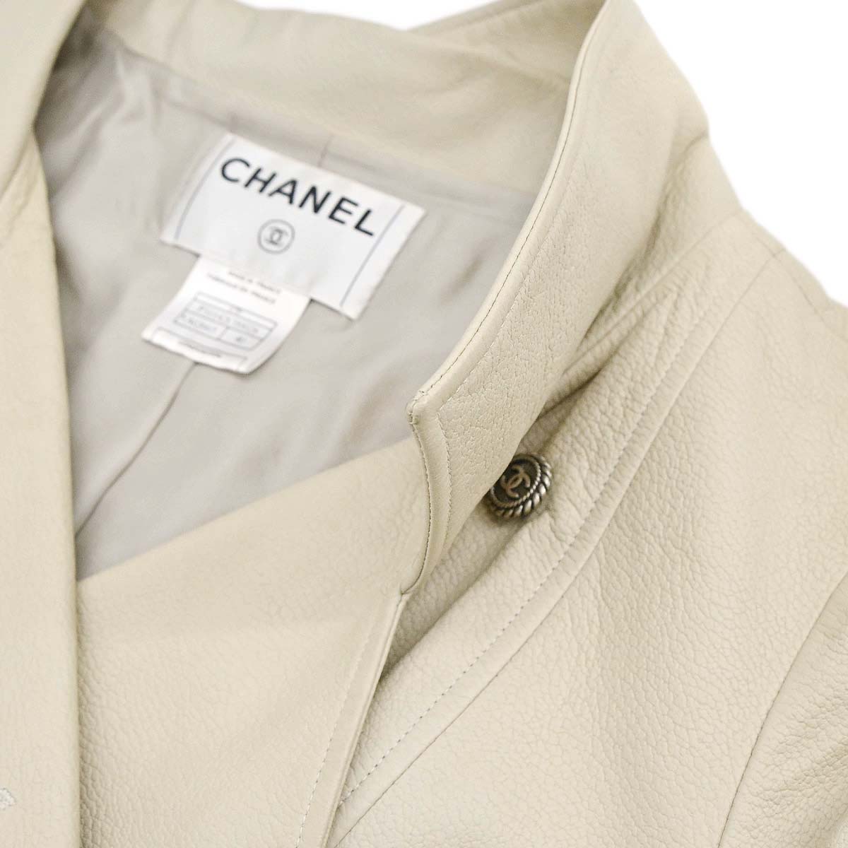 Chanel 2007 Double Breasted Jacket Ivory #40