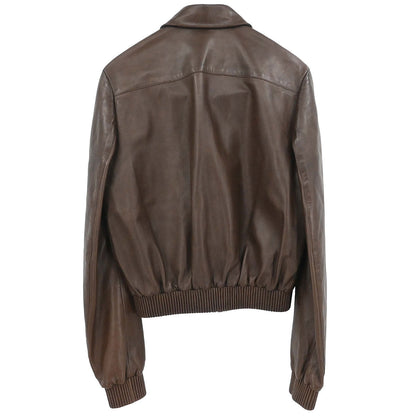 Gucci Single Breasted Zip Up Jacket Brown #42
