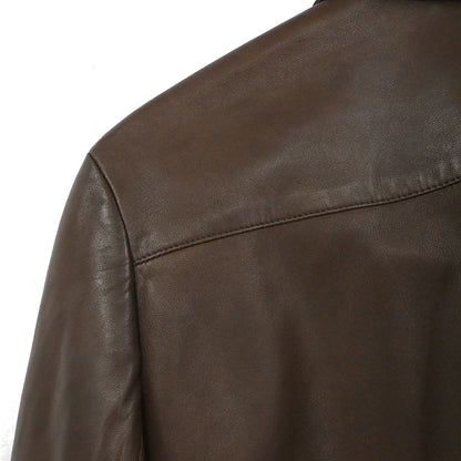 Gucci Single Breasted Zip Up Jacket Brown #42