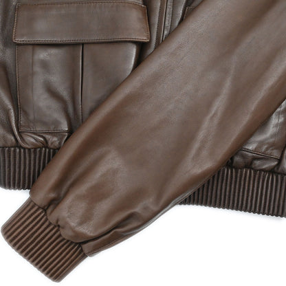 Gucci Single Breasted Zip Up Jacket Brown #42